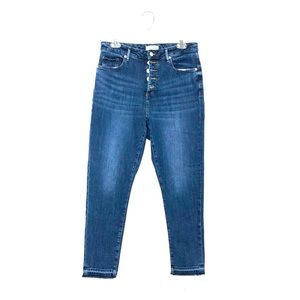 LOFT Dark Blue High-Rise Skinny Jeans